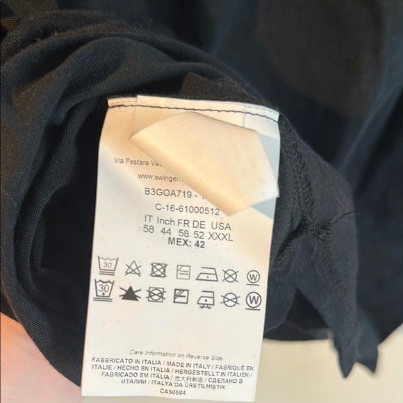 Versace Jeans Black and Yellow Graphic Men's Polo Shirt - Picture 5 of 6